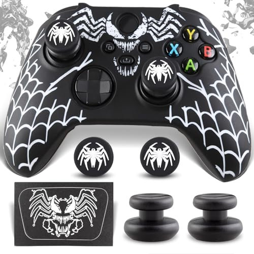 SoAegis Anti-Slip Controller Skin Kit, with 2 Thumb Grip Cover & 2 Elevated Base, Silicone Controller Case with Textured Grip for Xbox Series S/X