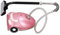 Tbest Dollhouse Accessories, 1:12 Dollhouse Vacuum Cleaner Vivid Detail Miniature Vacuum Cleaner for Decoration Gifts Kids Toys (Pink)