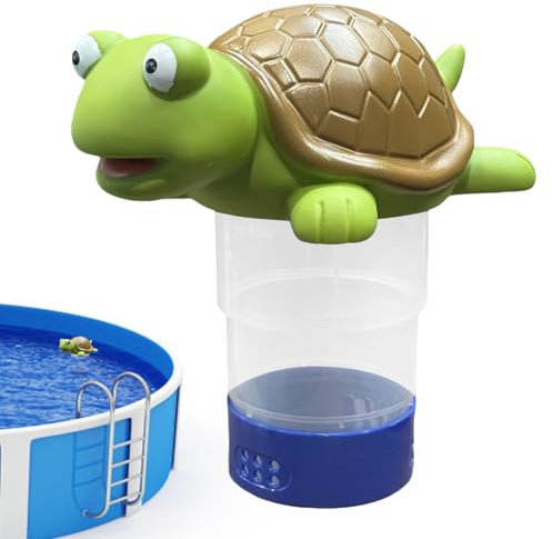 Chlorspender Schildkröte für Pool | Niedlicher Schwimmer für Chlortabletten Tiere Teiche – schwimmende Tierdekoration für Chlorinator, transparent und sicher in Spas