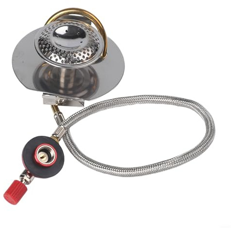 EffiFish Fornello a gas da campeggio antivento 3200 W, bruciatore diviso in acciaio inox per escursioni e cucina all'aperto, compatibile con stufa Trangia