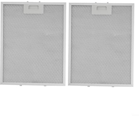 Set mit 2 Aluminium-Gitter-Dunstabzugshauben-Fettfiltern, 350 x 240 x 9 mm, Ersatz für Küchenabzugshaube und Dunstabzugshaube