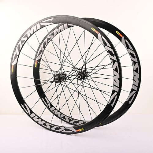 KUNYOS Rennrad Laufradsatz 700C*23C-25C-28C 40/50MM Aluminiumlegierung C/V/Scheibenbremsfelge Schnellspanner 20H Nabe für 7 8 9 10 11 Speed Laufradsatz,Grau,40mm disc Brake