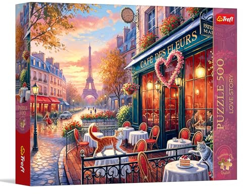Trefl - Puzzle 500 Teile, Love Story: Liebe in Paris, Premium Plus