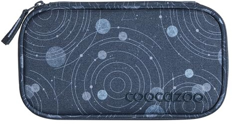 Coocazoo Mäppchen „Blue Orbit”, blau, Federmäppchen, großes Hauptfach, Reißverschlussfach mit Klarsichtfach im Deckel, Fach für Geodreieck, Stiftehalter, ab der 3. Klasse