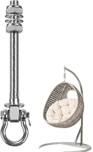 Hängemattenhaken auf Halterung, Befestigung Metallbalken, Halterung für Hängematte mit Tragfähigkeit von 680 kg | für , Decke, Holz, , Gurt, Garten, Camping, Wandern und Rucksack