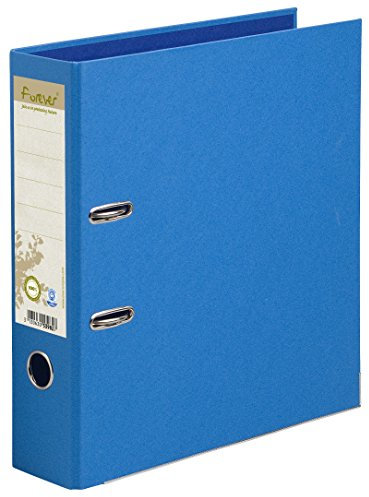 Exacompta 53982E Premium Recycling-Ordner Prem´Touch Forever. 8 cm breit DIN A4 Ringordner Aktenordner Briefordner Büroordner Plastikordner Schlitzordner hellblau