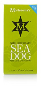 Montezuma's Sea Dog Dark chocolate Bar with Sea Salt and Lime, 100g