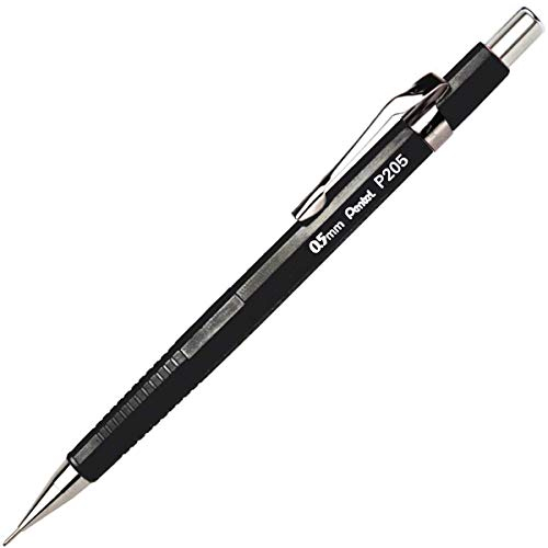 Pentel Sharp 200 P205-A Druckbleistift, 0.5 mm, Härtegrad HB, schwarz (12 Stück)