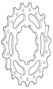 SHIMANO CS-6600 Ritzel, Silver/Black, 18 Zähne