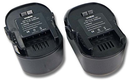 vhbw 2X Batterie Compatible avec AEG FL 14 Outil électrique (3000 mAh, NiMH, 14,4 V)