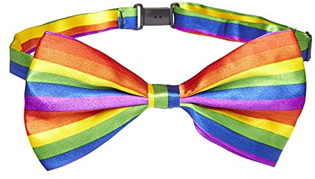 W WIDMANN MILANO Party Fashion 05737 - Fliege Regenbogen, Accessoire, Karneval, Fasching, Mottoparty