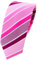 TigerTie - schmale Designer Krawatte in rosa magenta pink lila weiß gestreift