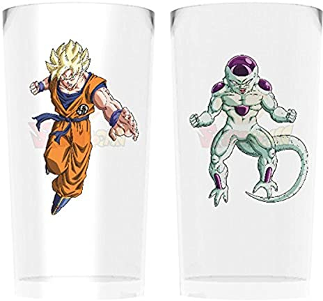 GB eye Dragon Ball Z, Goku Vs Frieza Twin Glasses, Multi-Colour, Large