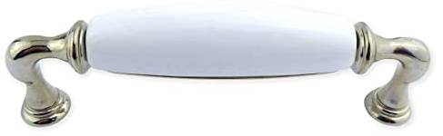 porcelaine cuisine de style campagnard poignée AMBRA grande nickel poli 24 x 146 - qualité Stilmelange en Europe depuis 1998
