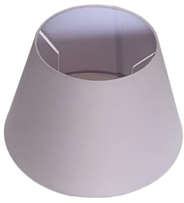 Designer Lampenschirm Grau Leinen rund konische Form Ø 25 bis 40cm (Grau 15 * 25 * 15cm)