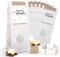 Logbuch-Verlag 10 weiße Kekstüten Weihnachten mit Fenster Lebensmittel verpacken mit Weihnachtsaufkleber 8 x 5 x 24,5 cm beschichtet