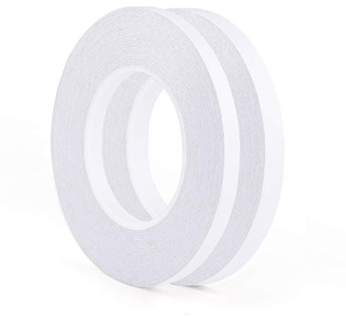 FEPITO 2 Rolls Doppelseitiges Klebeband Stark Papier für Handwerk Klasse Büro 35 Meter pro Rolle (9mm and 12mm)