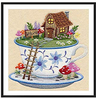 Riou DIY 5D Diamant Painting voll,Stickerei Malerei Diamant Herz und Blume Muster Crystal Strass Stickerei Bilder Kunst Handwerk für Home Wall Decor gemälde (Mehrfarbig, 30 * 30cm)