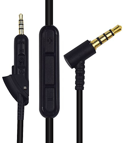 QC15 Ersatzkabel für Audio-Verlängerungskabel mit Mic- und Lautstärkeregler kompatibel Bose QuietComfort 15 / QC15 / QC2 Kopfhörer AUX-Kabel
