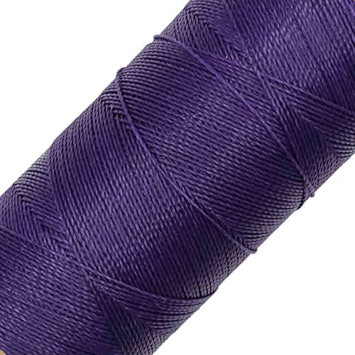 LINHASITA, Rocchetto di Filo Cerato, 100 g, 360 m, 0,5 mm di Spessore, in Poliestere, per macramé, 30 Colori - Viola