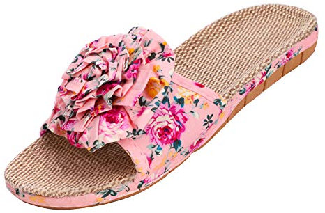 Pantoufles Femmes Été Sandales Plage Piscine Chaussures Natation Salle de Bain Douche Maison Bureau Gym Antidérapante Fleur Chaussons Mules Nu Pieds Respirant Slipper Pas Cher