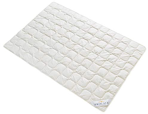 PROCAVE Wildseide Exquisit Qualitäts-Bettdecke für den Sommer 155x220cm, leichte Sommerbettdecke, Tussahseide, aus der Natur, atmungsaktiv & wärmeausgleichend, 100% aus Deutschland