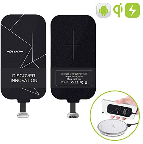 Nillkin Wireless Charger Receiver Type-C for Google Pixel 2XL,Galaxy A20,LG stylo 4/5,MOTO G7,OnePlus 6/6T/7 Pro and Other Small Size Type C Phones