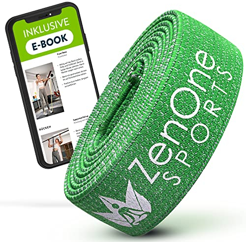 ZenOne Sports Premium Resistance Bands, Widerstandsband, Einzel- und Fitnessbänder Set, Klimmzugband inkl. E-Book & Workout-Guide, Fitness Band und Pull Up Bänder für Sport & Krafttraining