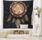 ABAKUHAUS Traumfänger Wandteppich, Bohemian Traumfänger aus Weiches Mikrofaser Stoff Waschbar ohne Verblassen Digitaldruck, 150 x 110 cm, Schwarz Braun