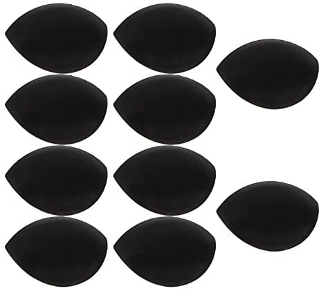 Amosfun 5 Pairs Triangle Soft Bra Inserts Pads Removable Sport Bra Cups Inserts Breast Sponge Enhancers Inserts Mats Insert Sport Bra Pad Sew in Bra Cup for Women Girls Black