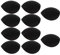 Amosfun 5 Pairs Triangle Soft Bra Inserts Pads Removable Sport Bra Cups Inserts Breast Sponge Enhancers Inserts Mats Insert Sport Bra Pad Sew in Bra Cup for Women Girls Black
