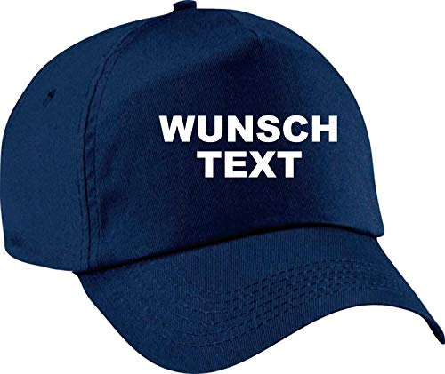ShirtInStyle Basecap, mit deinem Wunschtext Bedruckt, super Geschenkidee, Mütze Kappe Hut Cap, Farbe Blau