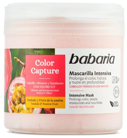 Babaria - Mascarilla Color Pelo Color Captur | Mascarilla Hidratante Cabello 400ml | Mascarilla Pelo Acción Antidrizz | Mascarilla Pelo Hidratante | Mascarilla Pelo Color