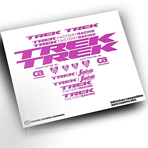 Aufkleber-Set, kompatibel mit Rahmen Trek Domane SL PB55, Fuchsia