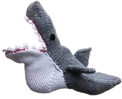 Lustige Tiersocken für Frauen Neuheit Krokodil Boden Socken Weihnachten Kreative 3D Chamäleon Strick Socke Funky Shark Socken, hai, Einheitsgröße