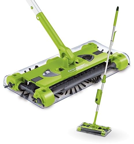 MAXXMEE Swivel Sweeper Scopa a Batteria con Funzione mop - Senza Filo, Senza Sacco e Ricaricabile - Scopa per Pavimenti con snodo per la Schiena e Rotazione a 360° - Pulizia Senza Fatica