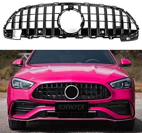 EHBOTA W206 Griglia anteriore/griglie di ricambio per Mercedes Benz Classe C W206 2021-IN 1 paio/set (stile GT nero)
