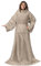 PAVILIA Decke mit Ärmeln für Erwachsene, Damen, Herren, weiche, warme tragbare Decke, Fleece-Überwurf, Bademanteldecke, Geschenk, Taupe, Fleece