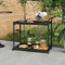 INLIFE Barwagen Schwarz 100x45x83 cm Poly Rattan