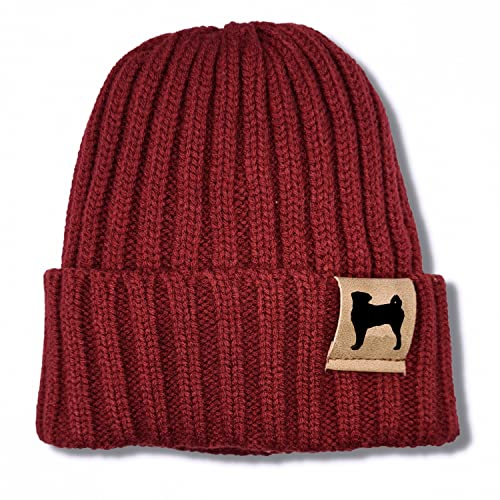 siviwonder Mütze Appenzeller Sennenhund Gassi Beanie Strickmütze Witzig Spruch Warm Herren Damen Herbst Hund Farbe Burgundy