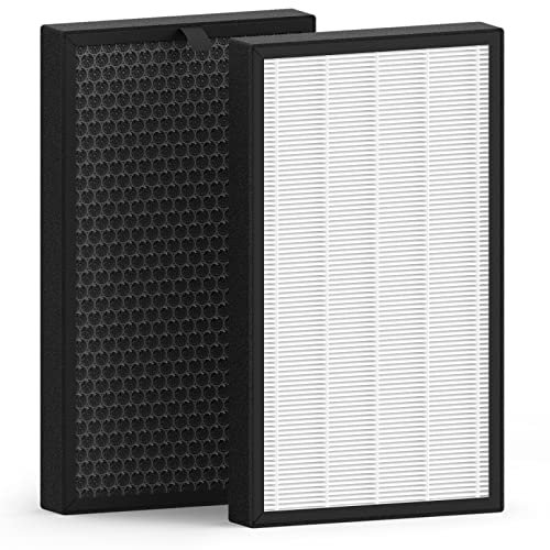 Set di filtri di ricambio KJ350G compatibile con purificatore TOSOT, H13 True HEPA, carbone attivo ad alta efficienza, confezione da 2
