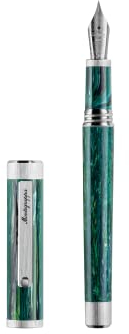 Montegrappa Füllfederhalter ZERO ZODIAC SAGITTARIUS Open Edition | Schreibstift aus Montegrappite-Harz | Edelstahl-Feder der Größe EF | Tierkreiszeichen Schütze