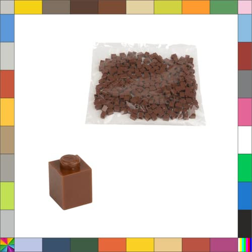 CMC imports 200 Klemmbausteine Briks Bausteine 1x1 Noppen Kompatibel freie Auswahl 34 Farben (Braun / 090)