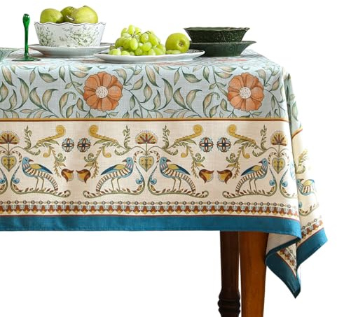 patdrea Vintage French Linen Tablecloth,Rectangular,79x55-Wensel