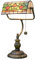 Blivuself Tiffany Stil Herz Bankers Tischlampe Buntglas Vintage Schlafzimmer Nachttisch Studie Pull Chain Lesepult Lampen Büro Nachttisch Ästhetische Antike Grüne Banker Lampe Arbeitslicht