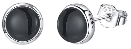 Schwarzer Onyx Ohrringe Sterling Silber Onyx Schmuck für Frauen