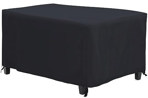 Jianghu Art 145x145x145cm Housse De Salon De Jardin Exterieur Rectangulaire Housse Salon pour 6-12 Sièges Imperméable, Housses Table de Jardin 600D Oxford Carre Housse Salon de Jardin