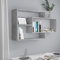 Coavain Wandregale aus Sperrholz, Grau, Beton, 104 x 20 x 58,5 cm, schwebendes Bücherregal, Bücherregal, Wandregal, Bücherregal, Wandregal