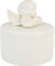 Amosfun 2pcs Ceramic Jewelry Box with Lid, Small White Porcelain Ring Holder, Dressing Table Decorative Jewelry Storage Jar, Bathroom Organizer for Necklaces, Earrings (8x8cm)