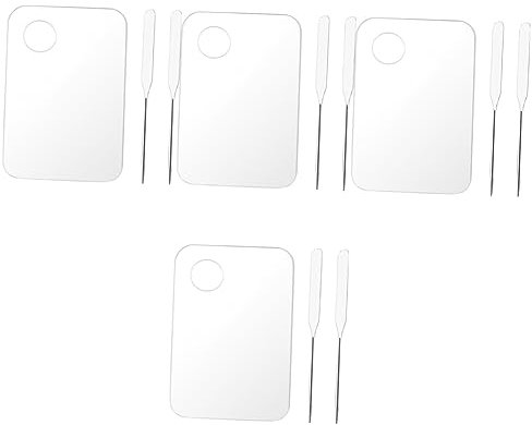 FRCOLOR 4sets Makeup Mixing Palette Foundation Spatula for Beauty Salons Diy Artists